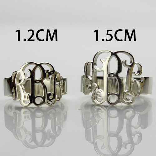 Monogramm Ring - Sterling Silver
