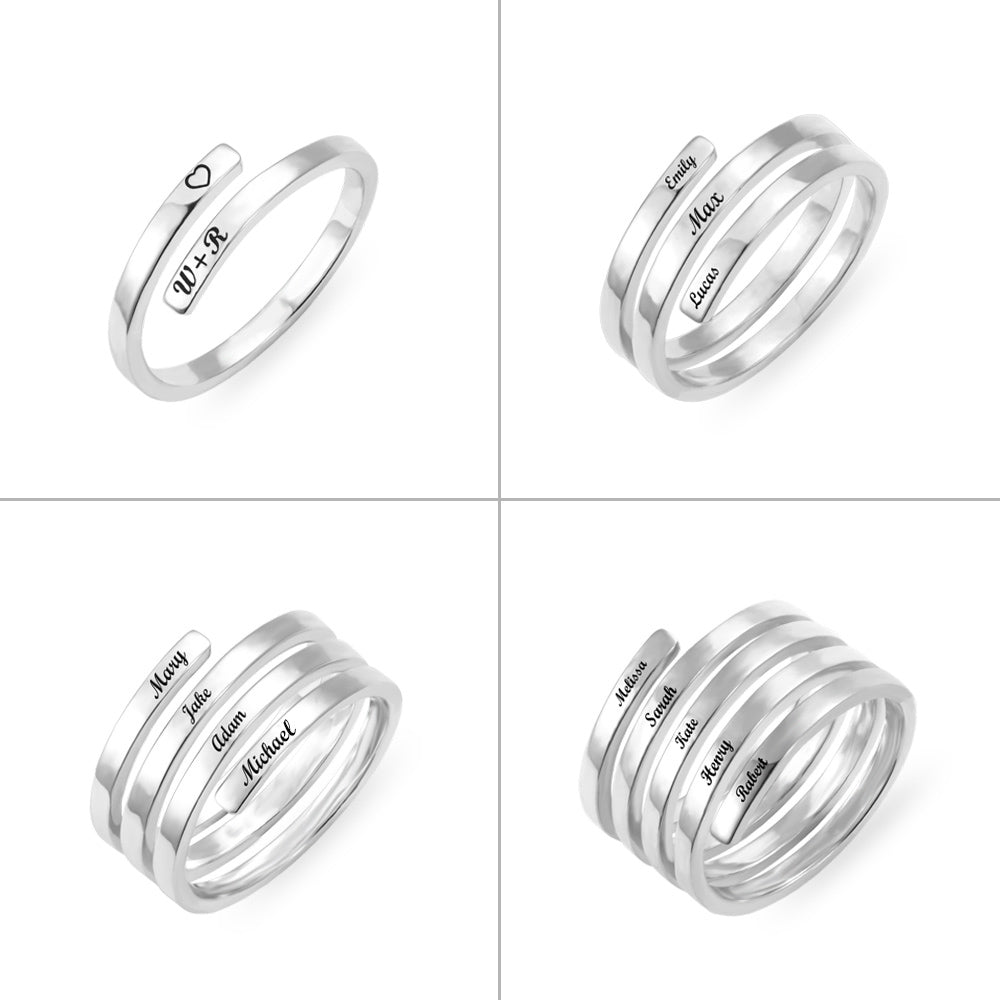 Namensring, z.B. 18K Vergoldetes Sterling Silver 925