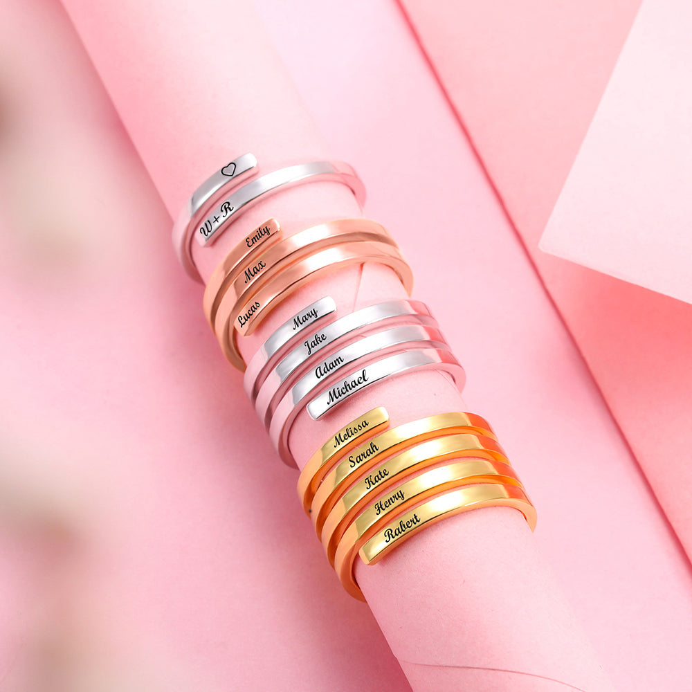 Namensring, z.B. 18K Vergoldetes Sterling Silver 925