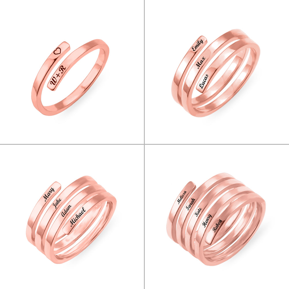 Namensring, z.B. 18K Vergoldetes Sterling Silver 925