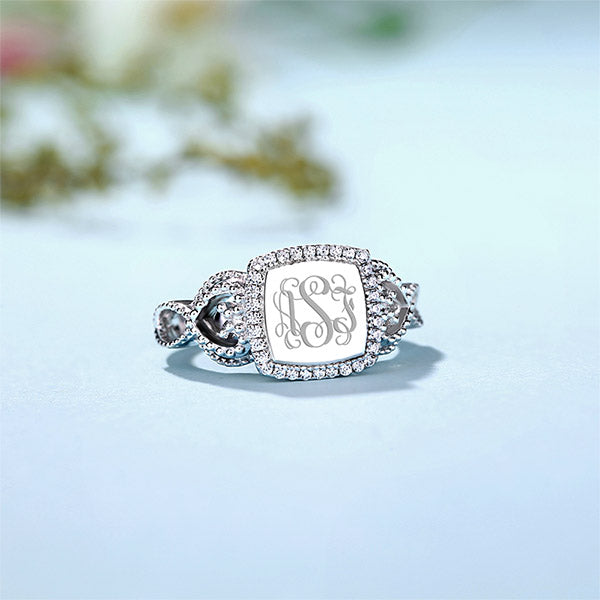 Monogramm Ring mit Gravur
