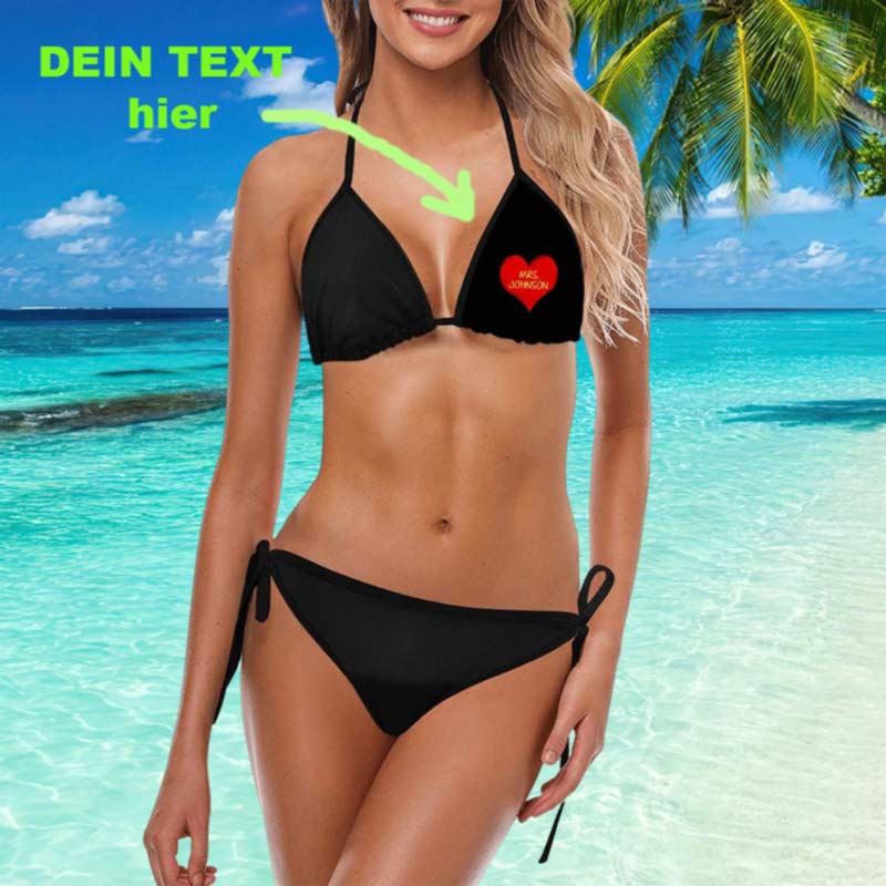 sexy bikini mit Herz & text