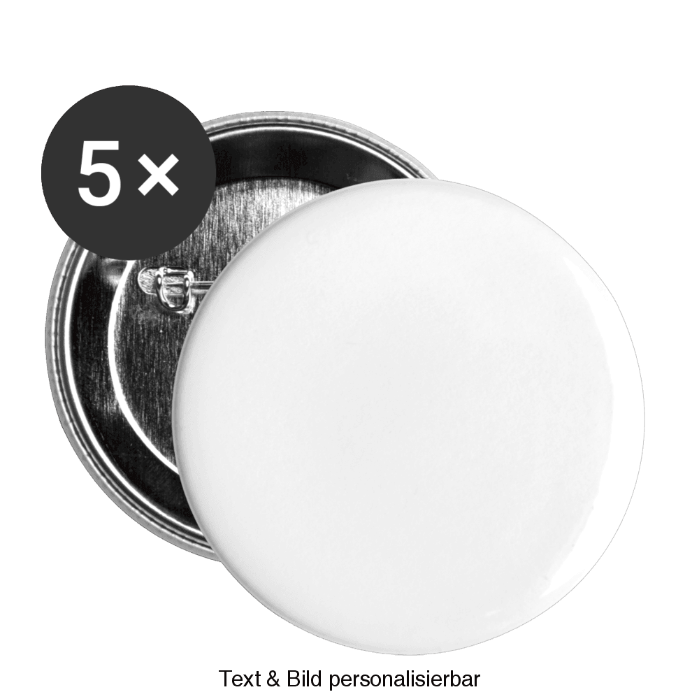 Buttons large 2.2''/56 mm (5-pack) - white