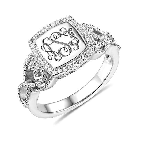 Monogramm Ring mit Gravur