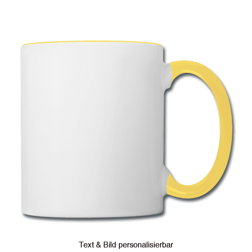 Contrasting Mug - white/yellow