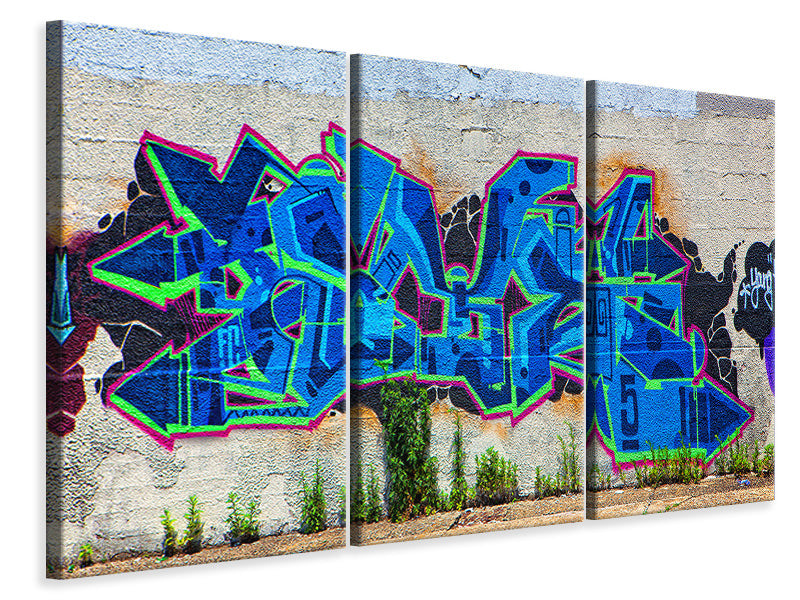 Leinwandbild 3-teilig Graffiti NYC