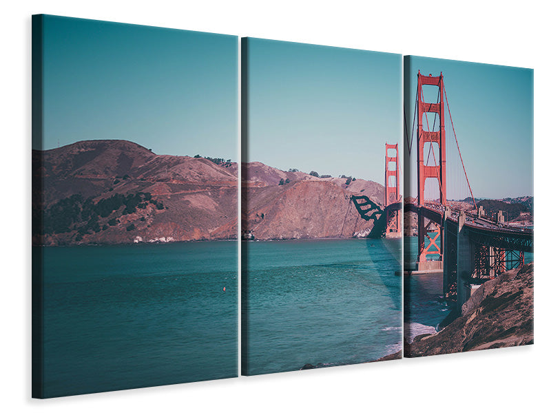 Leinwandbild 3-teilig An der Golden Gate