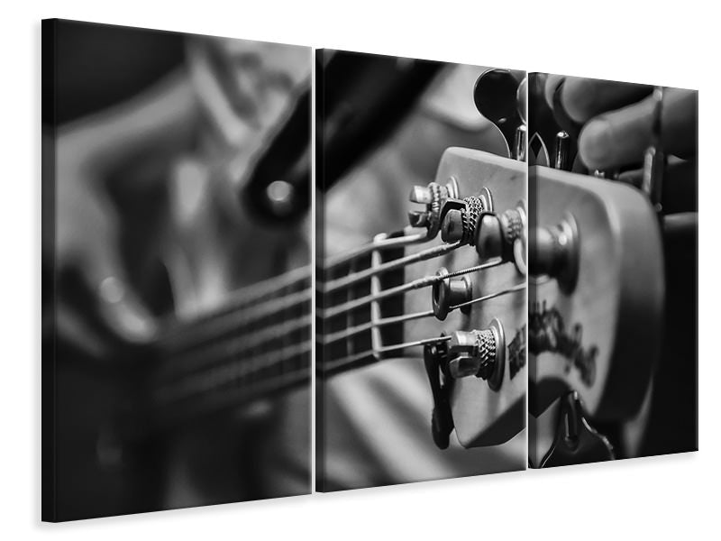 Leinwandbild 3-teilig Close up Gitarrenspieler