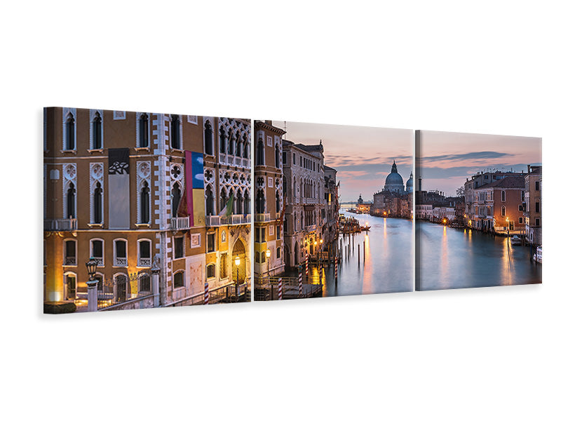 Panorama Leinwandbild 3-teilig Romantisches Venedig