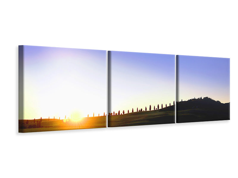 Panorama Leinwandbild 3-teilig Die Morgendämmerung