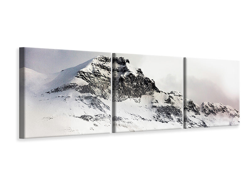 Panorama Leinwandbild 3-teilig Ein Winter in den Bergen