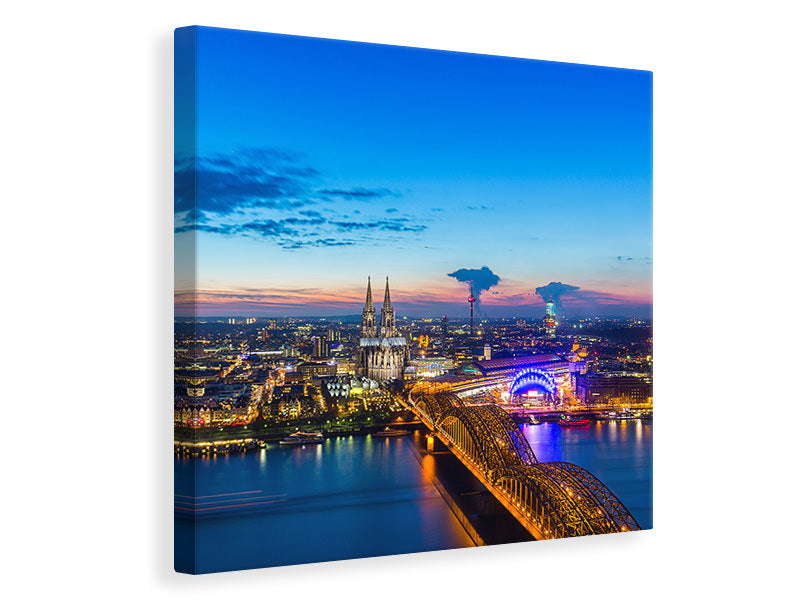 Leinwandbild Skyline Ein Penthouse in Köln