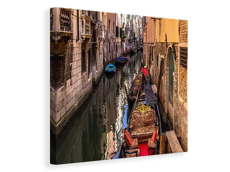Leinwandbild Die Gondeln von Venedig