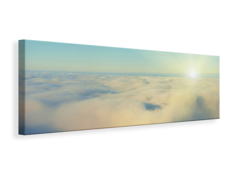 Leinwandbild Panorama Dämmerung über den Wolken