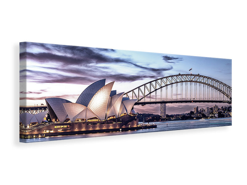 Leinwandbild Panorama Skyline Sydney Opera House
