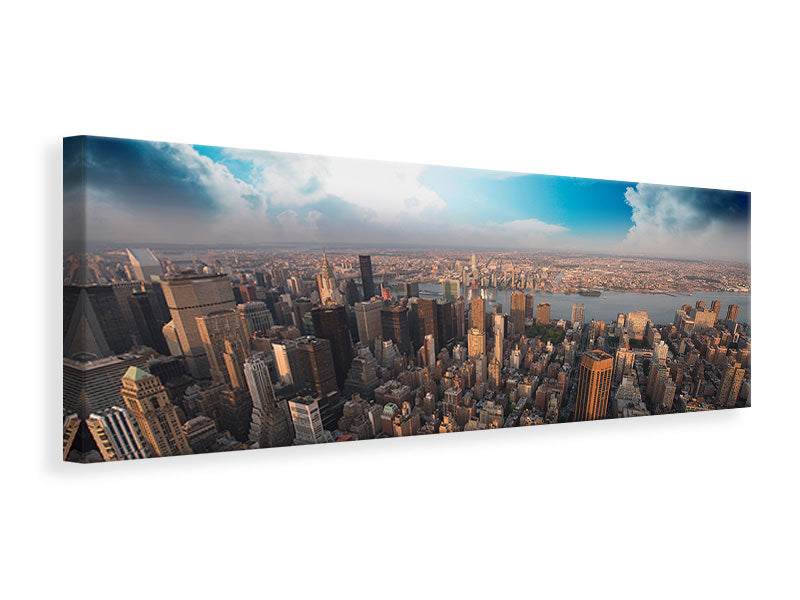 Leinwandbild Panorama Skyline Über den Dächern von Manhattan