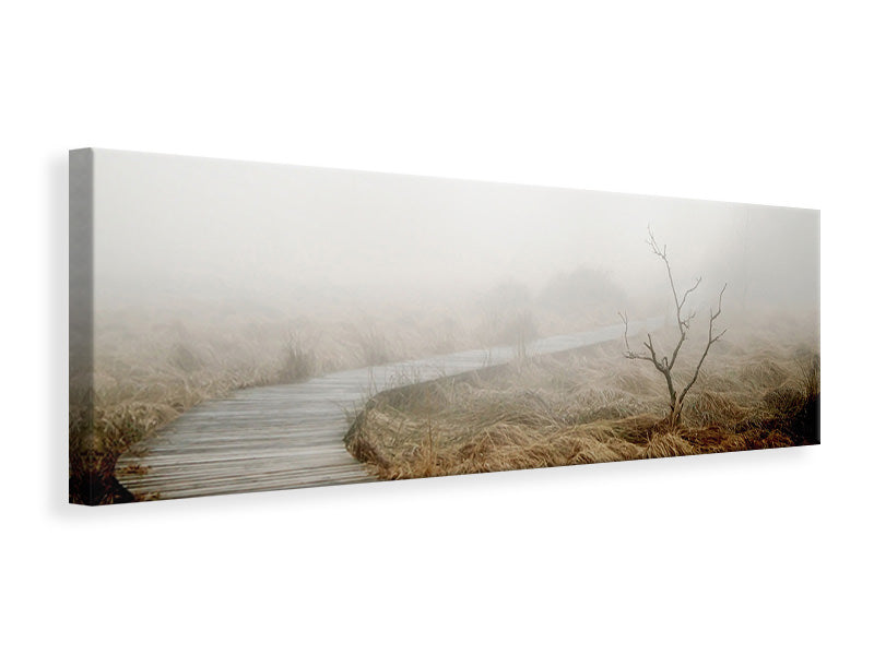 Leinwandbild Panorama Dichter Nebel