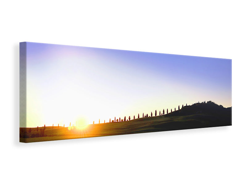 Leinwandbild Panorama Die Morgendämmerung
