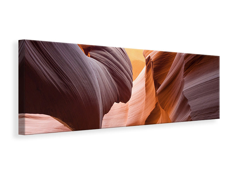 Leinwandbild Panorama Grossartiger Antelope Canyon