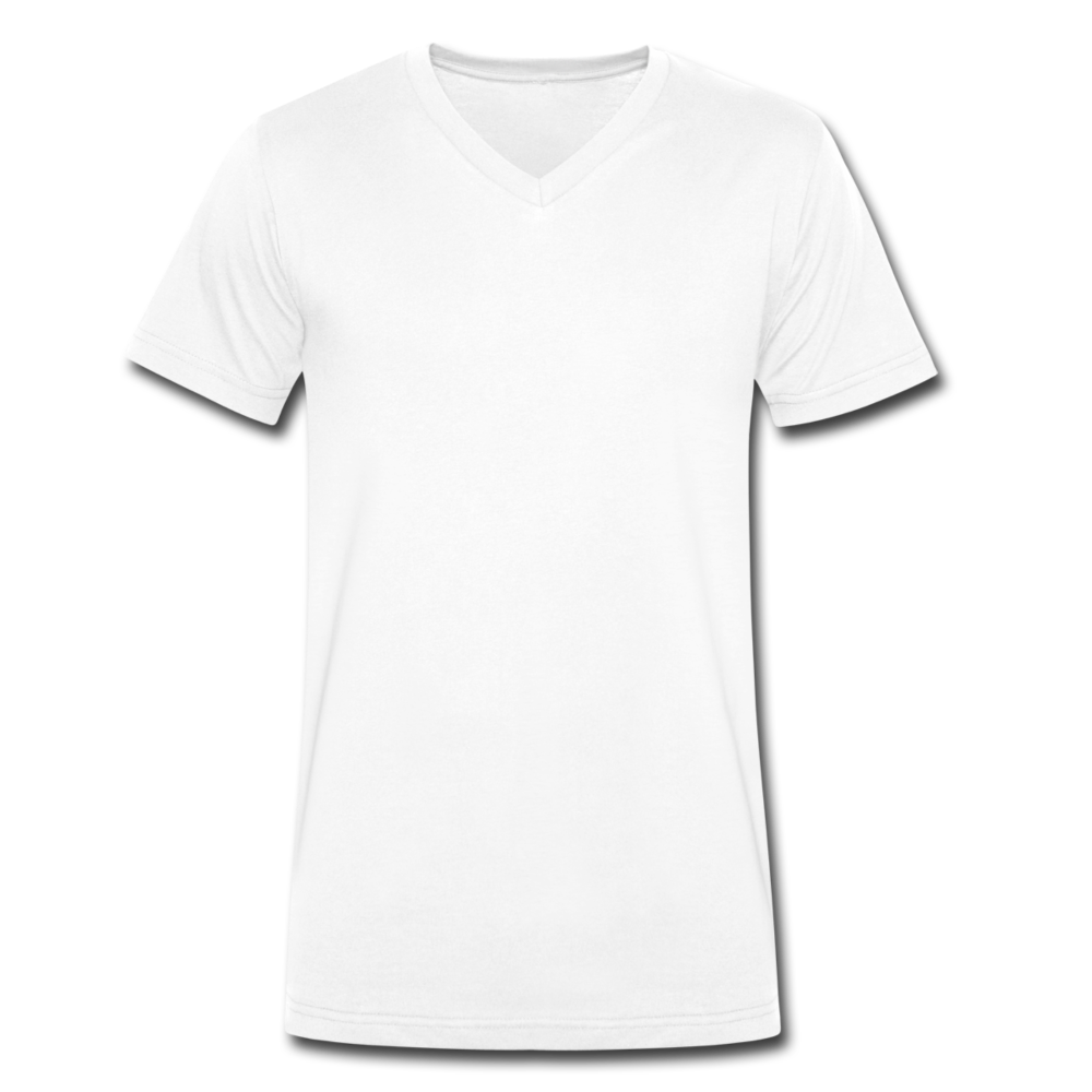 Men's Organic V-Neck T-Shirt - white