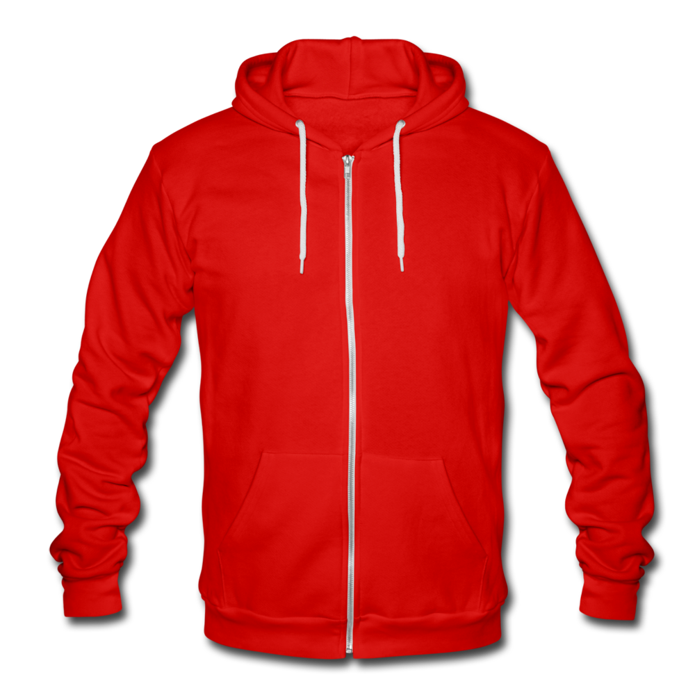 Unisex Hooded Jacket by Bella + Canvas - classic red