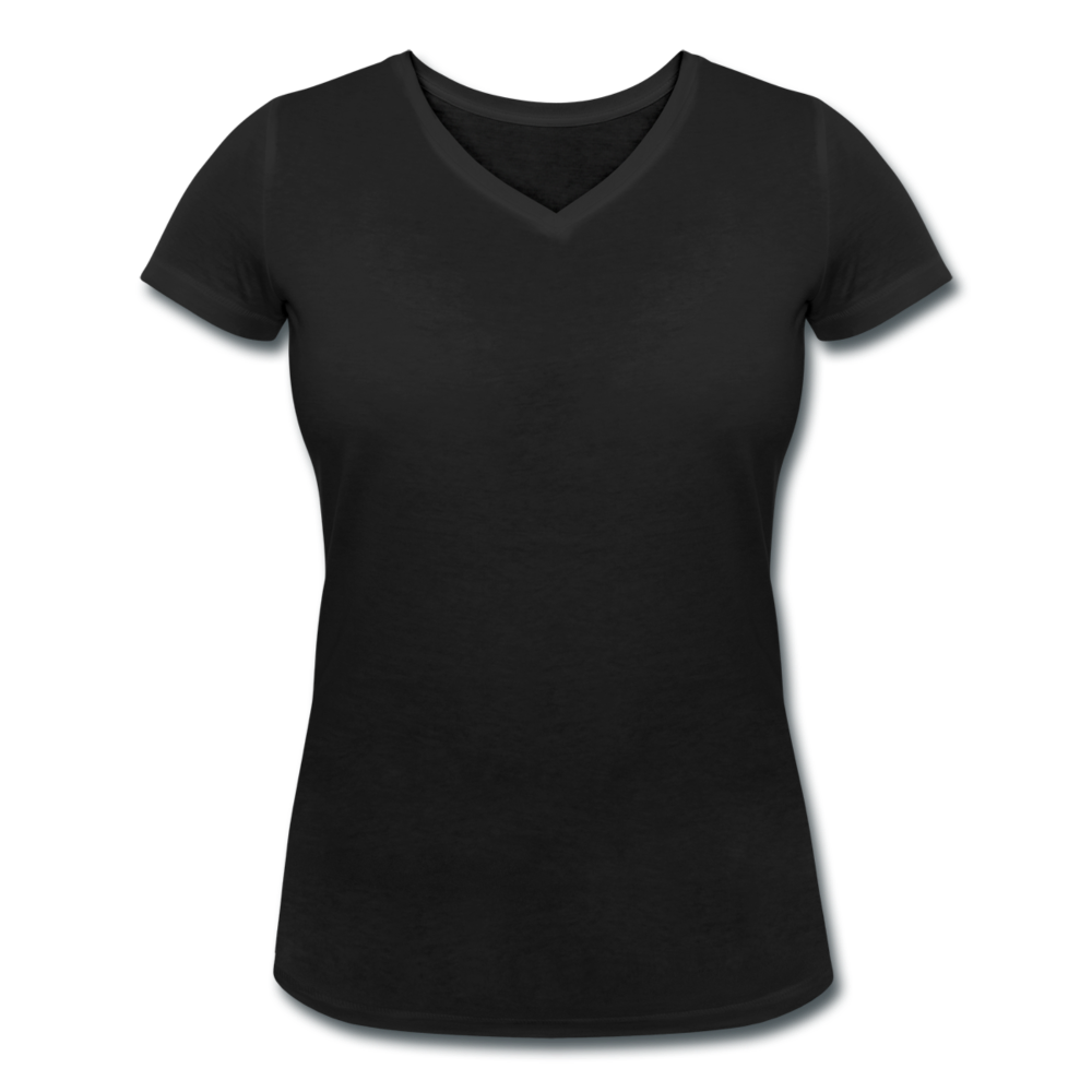 Women's Organic V-Neck T-Shirt by Stanley & Stella - black