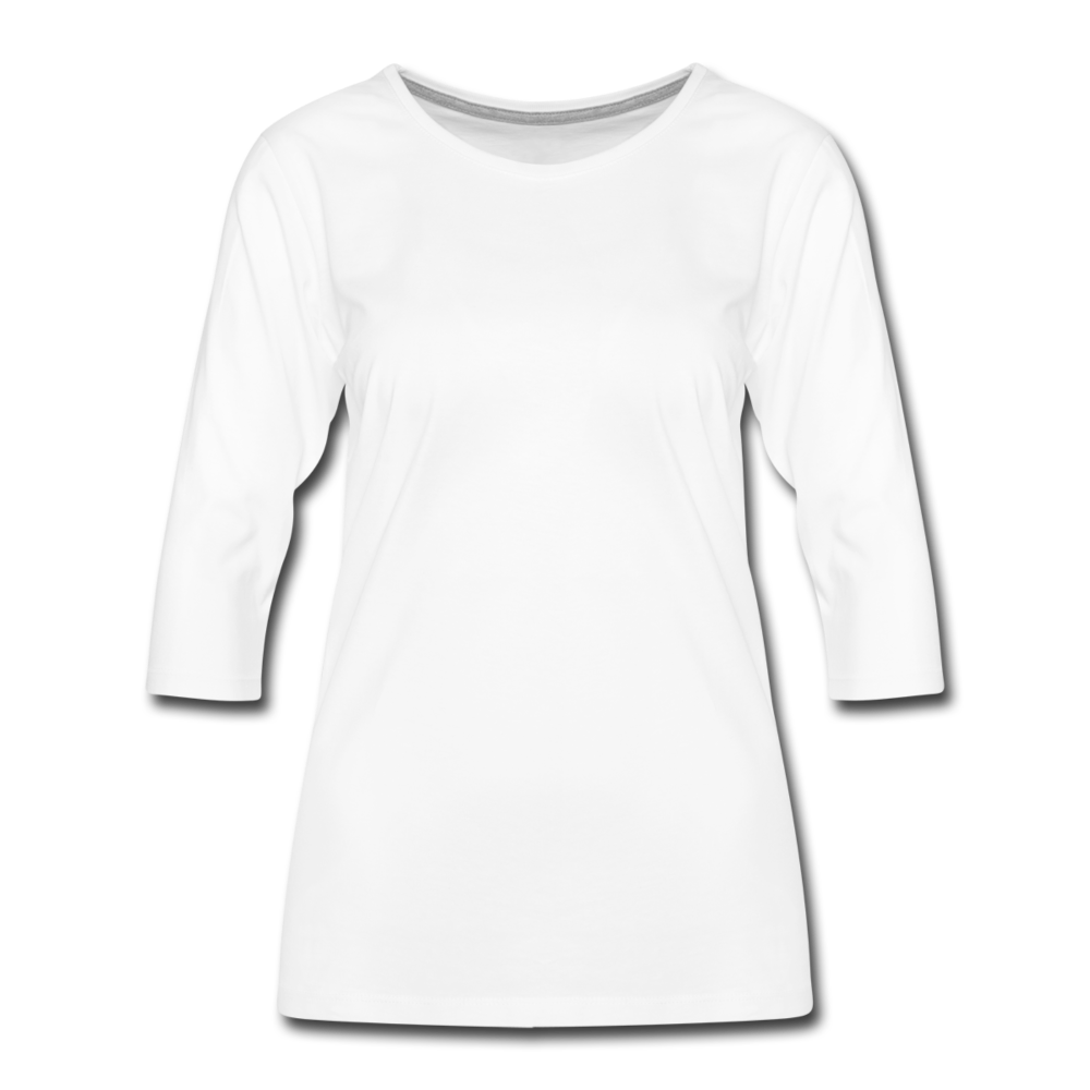 Women's Premium 3/4-Sleeve T-Shirt - white