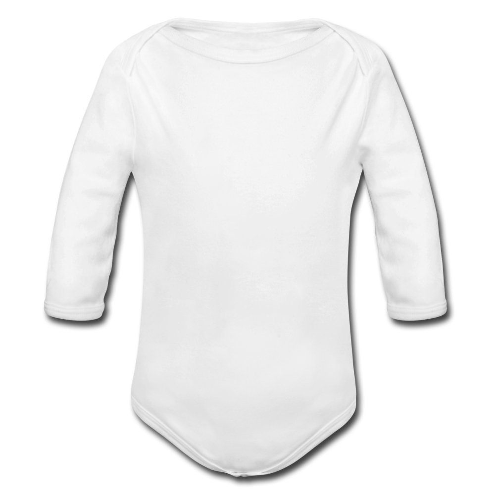 Organic Longsleeve Baby Bodysuit - white