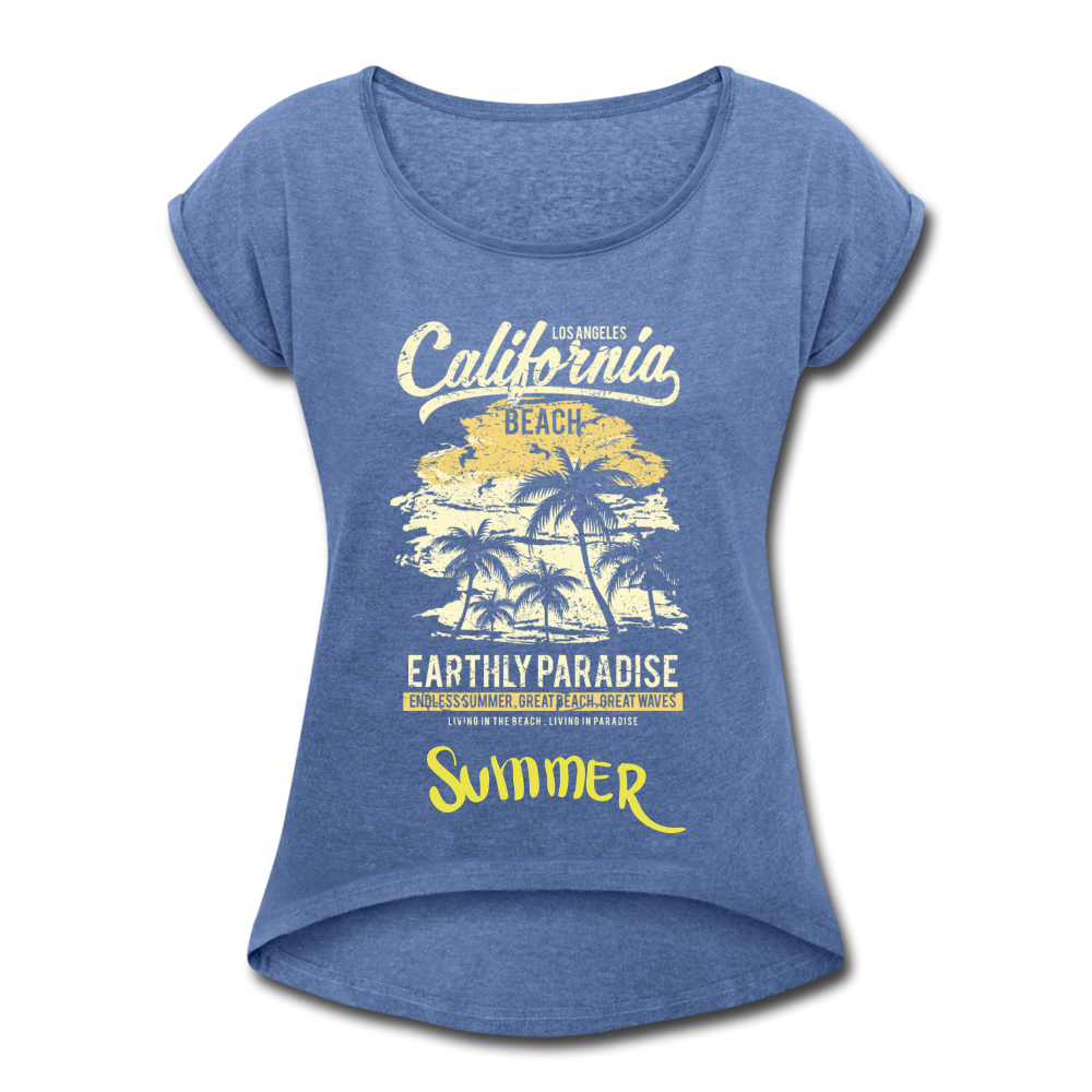 T-Shirt | California BEACH Summer 🏆 - Denim meliert