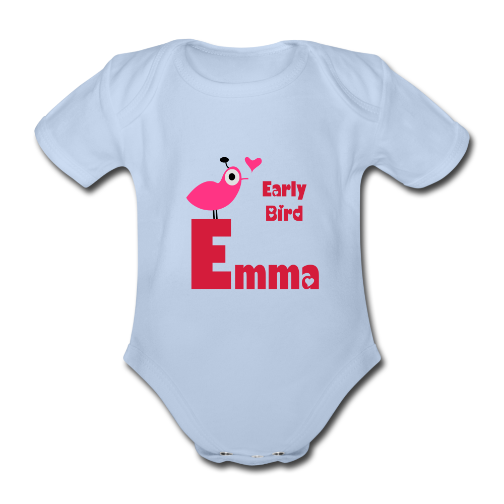 Emma - Baby Bio-Kurzarm-Body - Sky