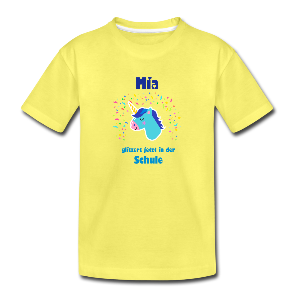 Mia - Einschulung - Kinder Premium T-Shirt - Gelb