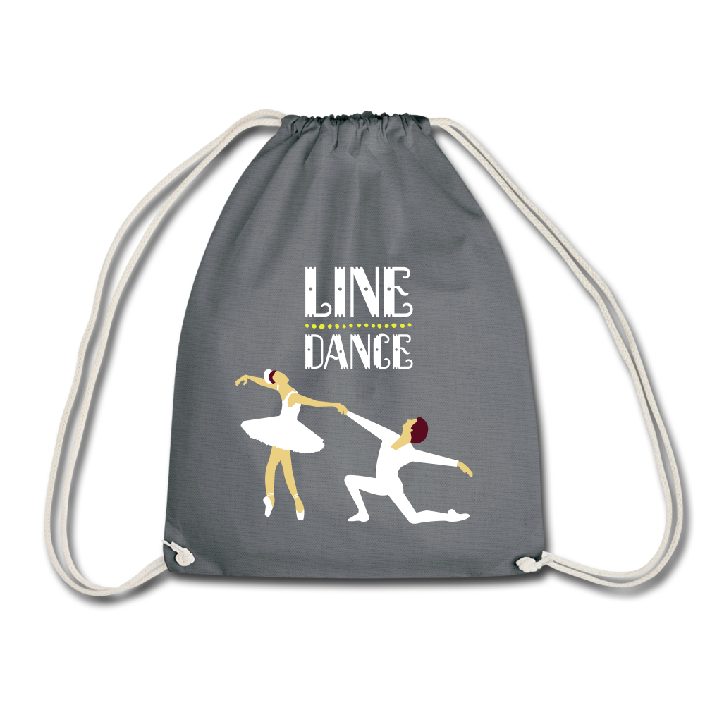Turnbeutel "Dance Line" - personalisierbar - Grau