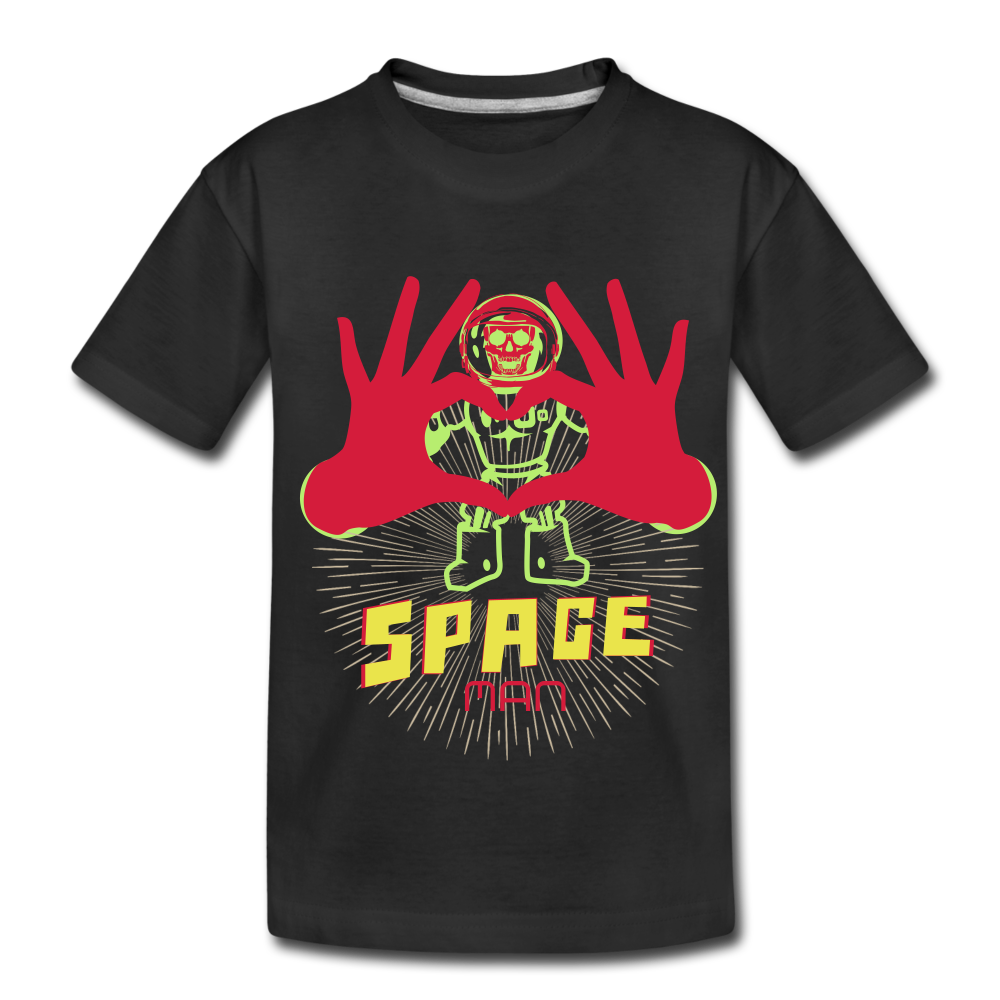 "SPACE-MAN" - Teenager T-Shirt - Schwarz