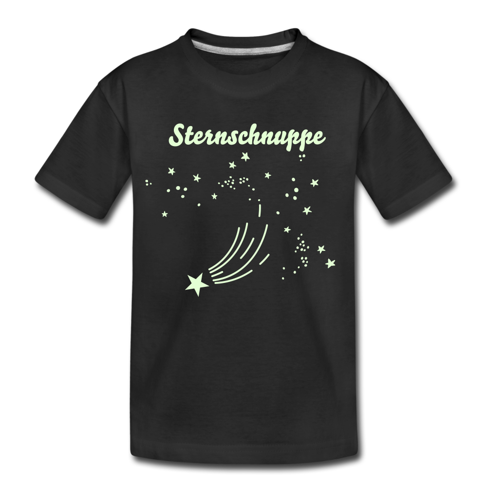 Sternschnuppe - Kinder Premium Bio T-Shirt - Schwarz