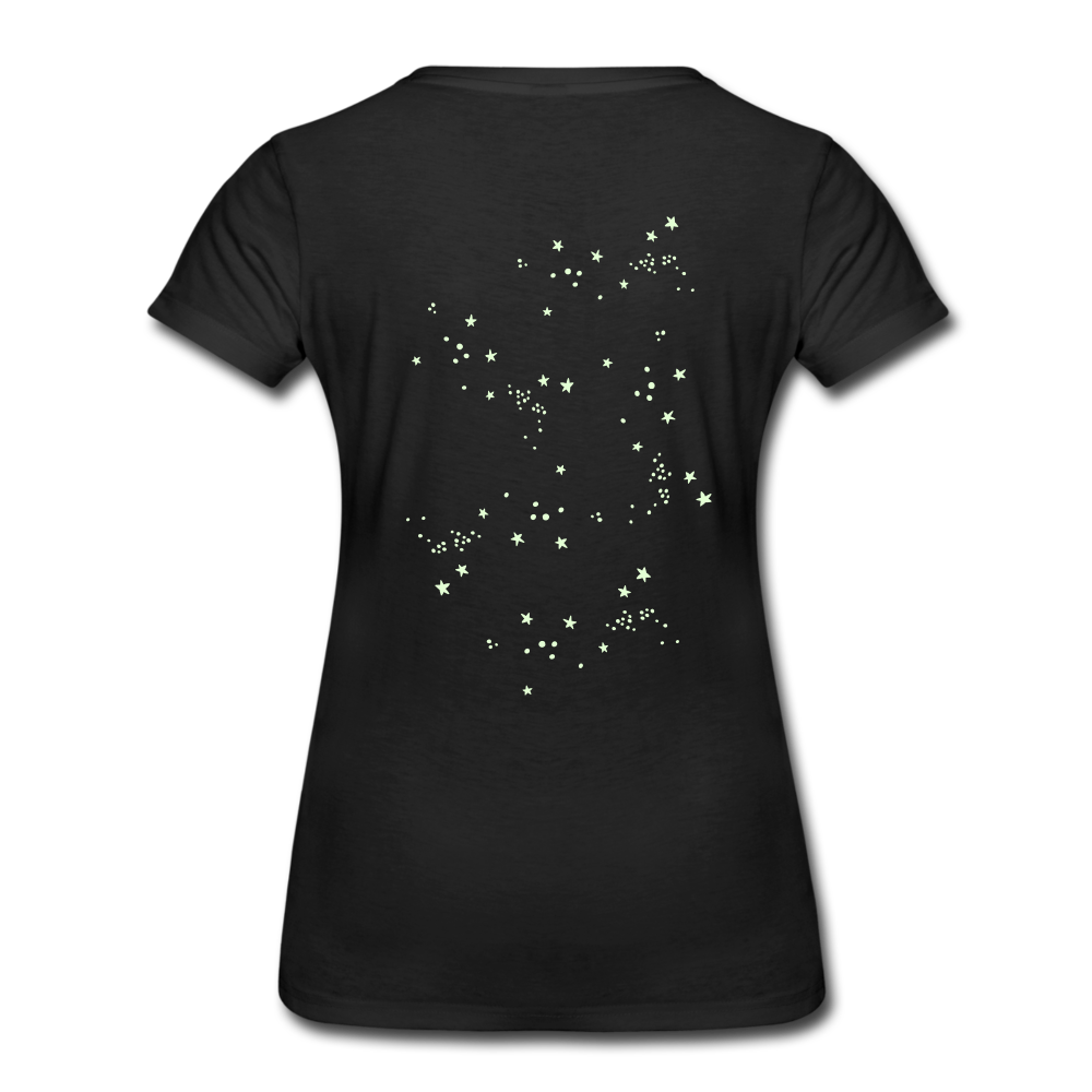 Sternschnuppe T-Shirt - leuchtet im Dunklen - Schwarz