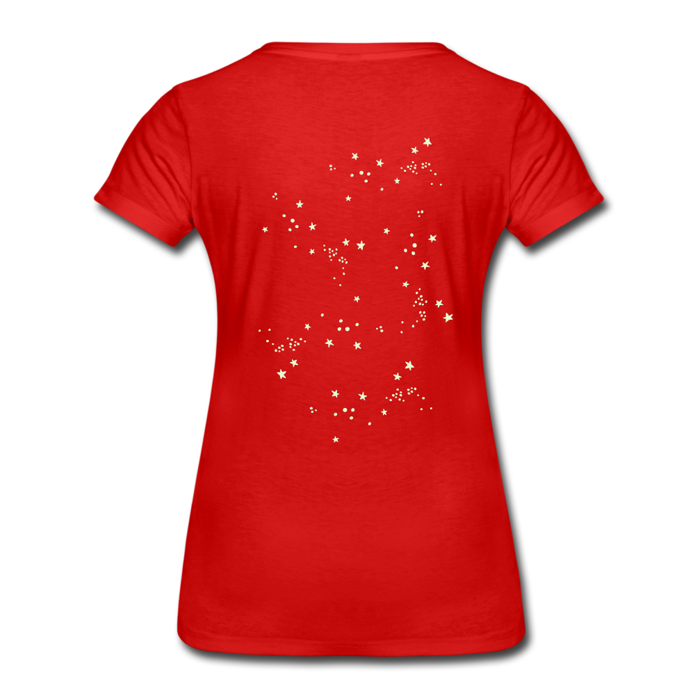 Sternschnuppe T-Shirt - leuchtet im Dunklen - Rot