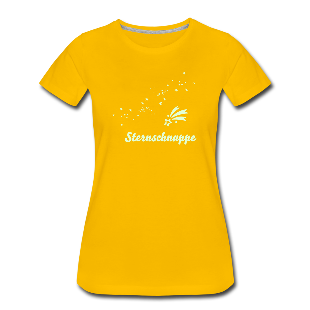 Sternschnuppe T-Shirt - leuchtet im Dunklen - Sonnengelb