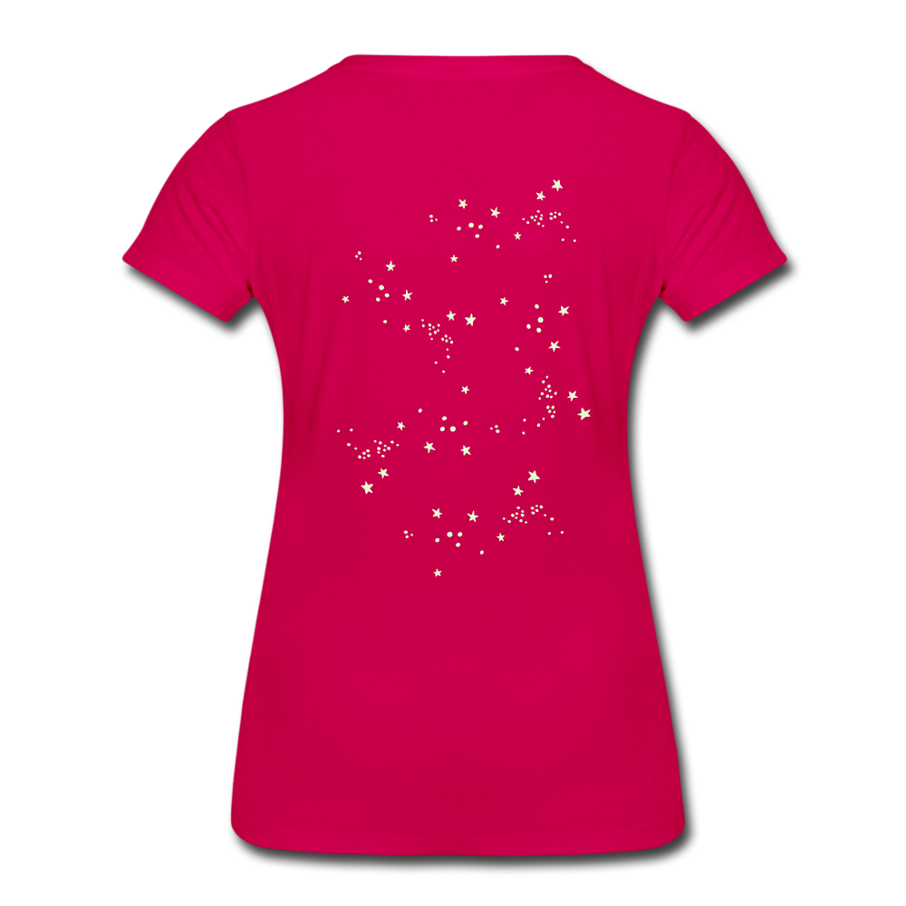 Sternschnuppe T-Shirt - leuchtet im Dunklen - dunkles Pink