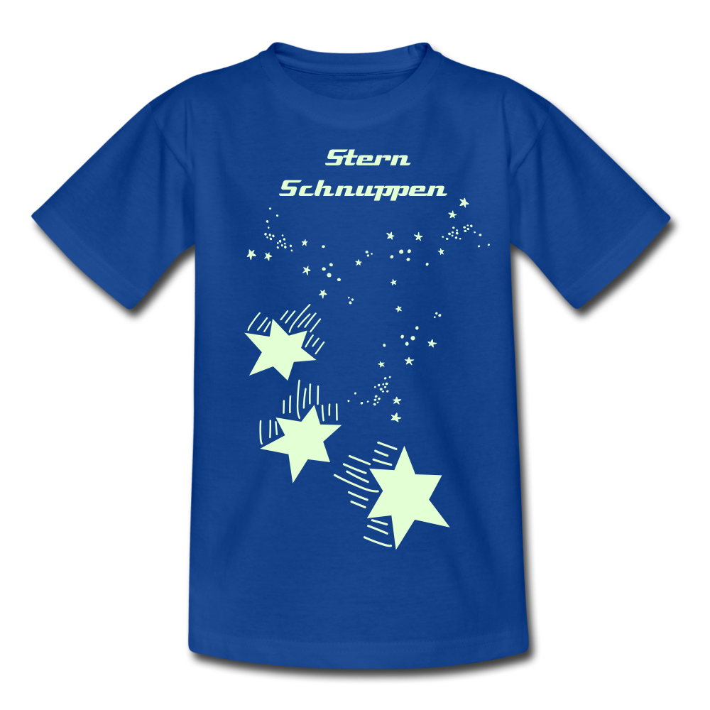 Sternschnuppern - Teenager T-Shirt - leuchtet im Dunklen - Royalblau