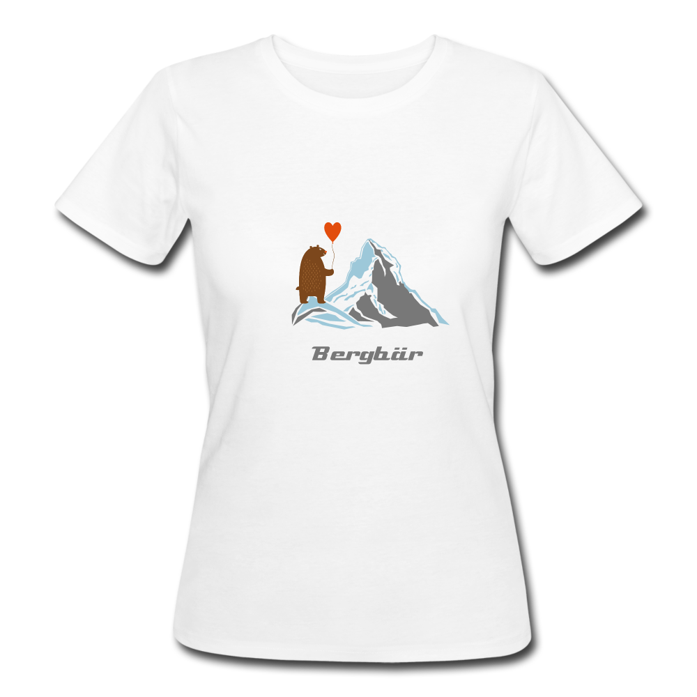 Bergbär - Frauen Bio-T-Shirt - Weiß