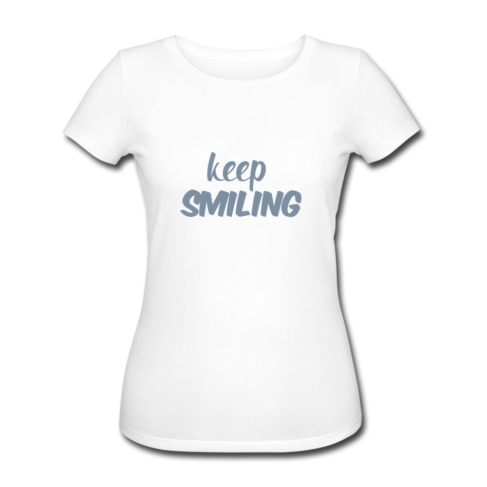keep smiling - Motivation T-Shirt women - Weiß