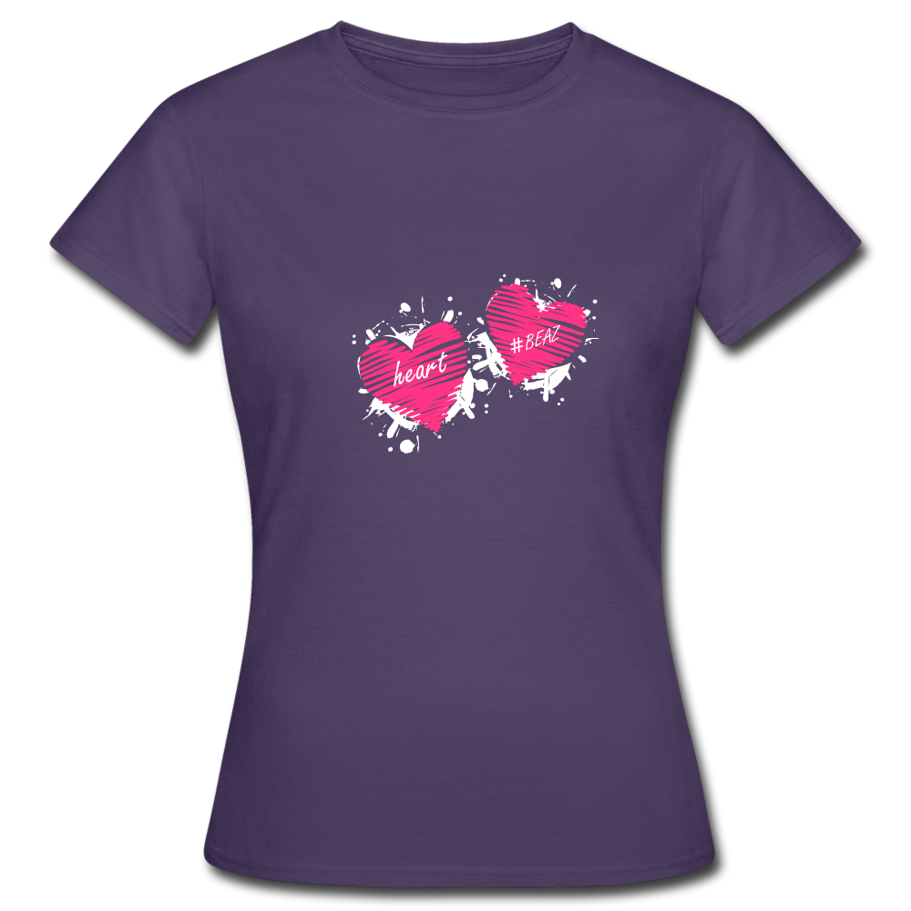heart #Beaz T-Shirt - Dunkellila