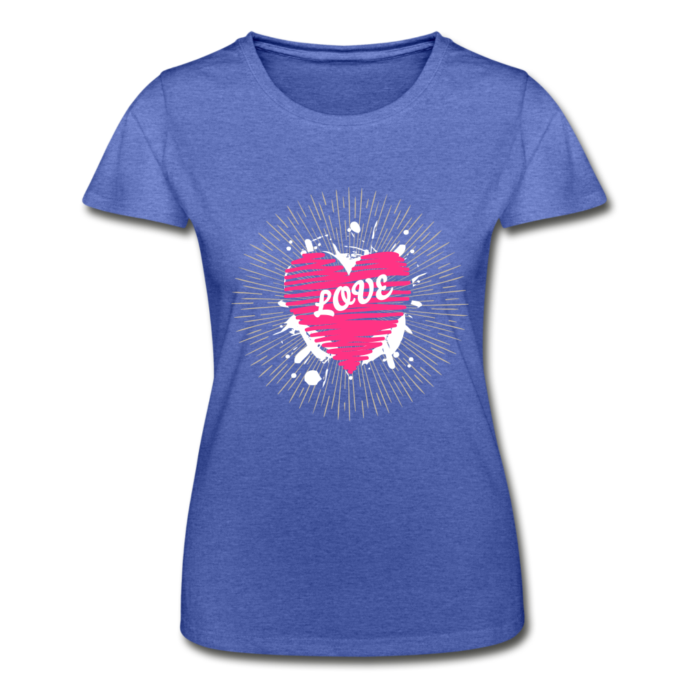 Love T-Shirt - Blau meliert