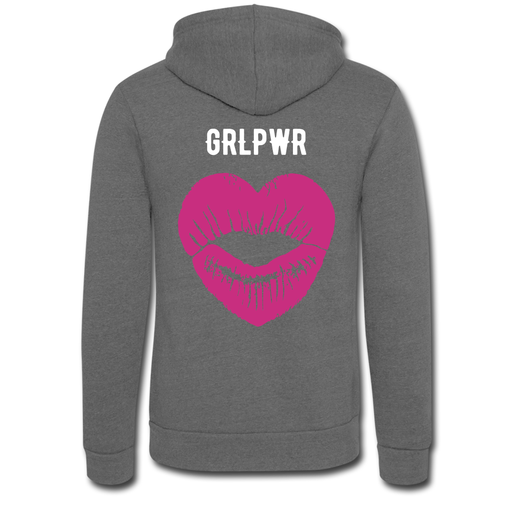 GRLPWR - Tri-Blend Zipper Hoodie - Grau Triblend