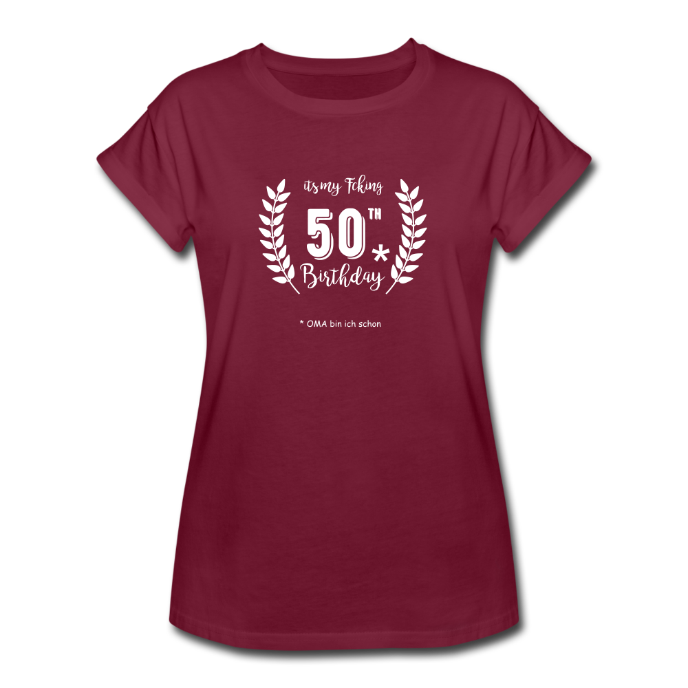 Frauen T-Shirt - 50 Geburtstag - Bordeaux