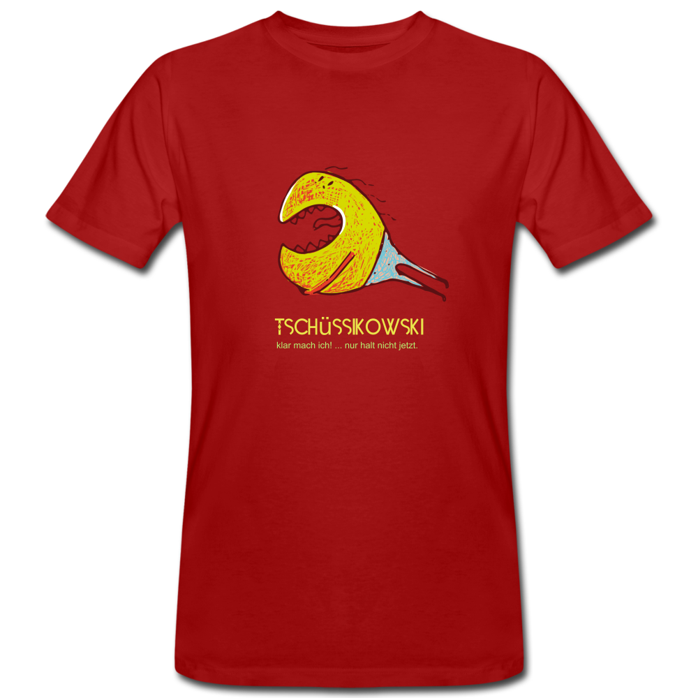 "Tschüssikowski" -T-Shirt - Dunkelrot