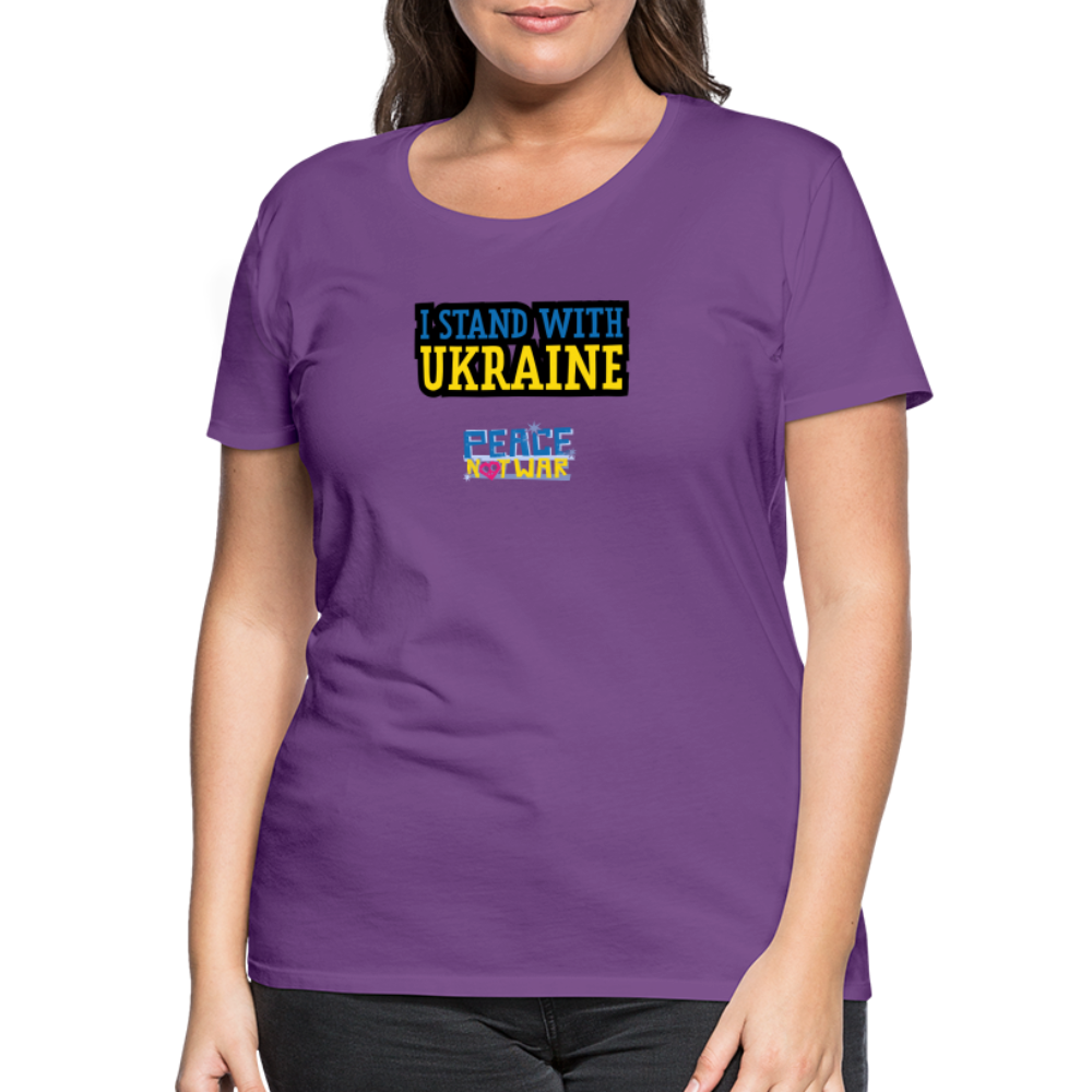 Ukraine T-Shirt - peace not war - Lila