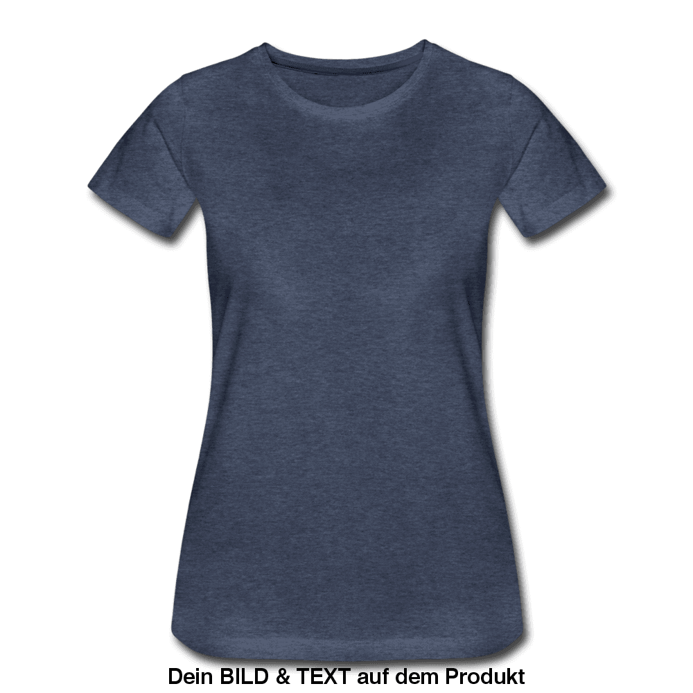 Women’s Premium✨ T-Shirt - leicht tailliert - Blau meliert