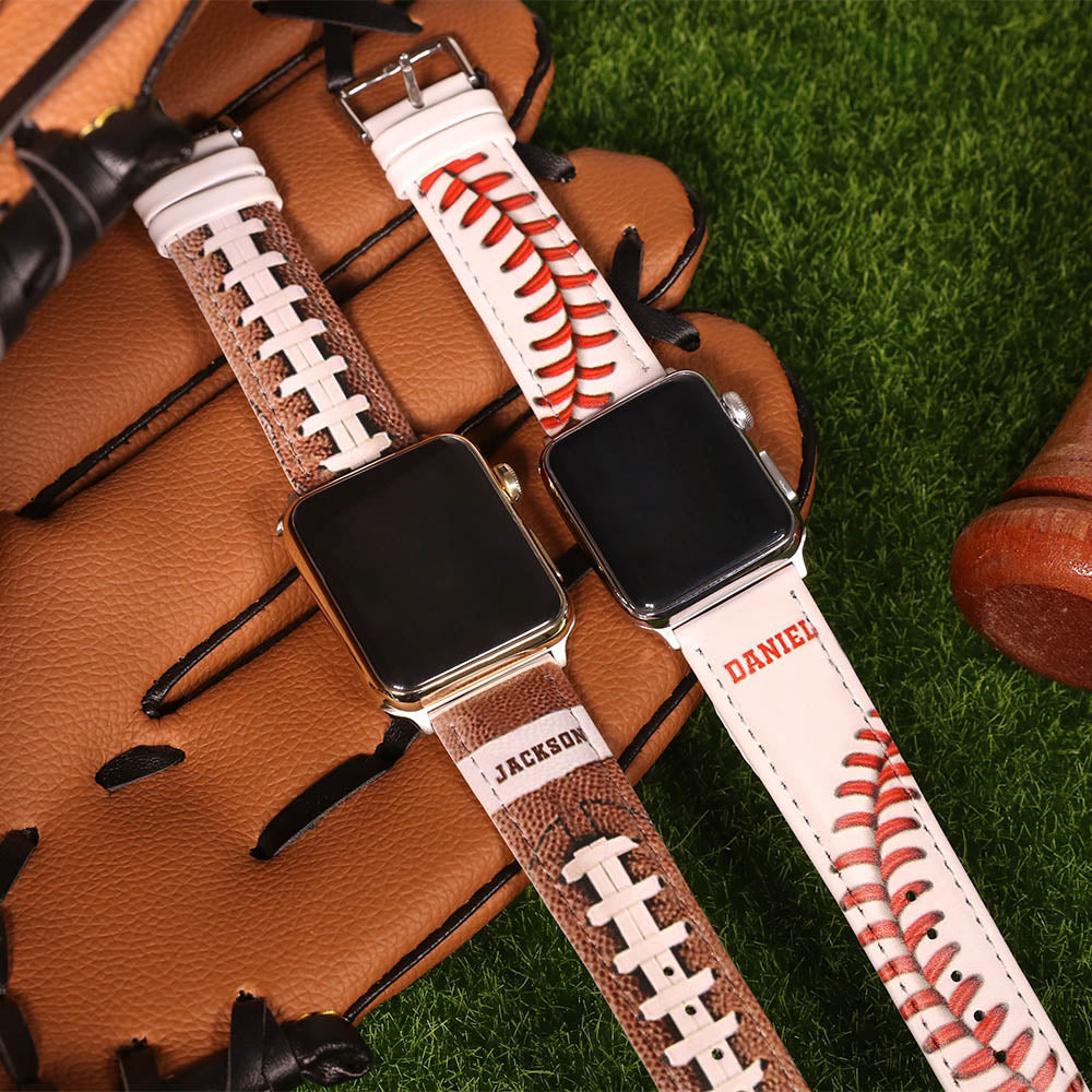 Personalisiertes Sport-Lederarmband für Apple Watch