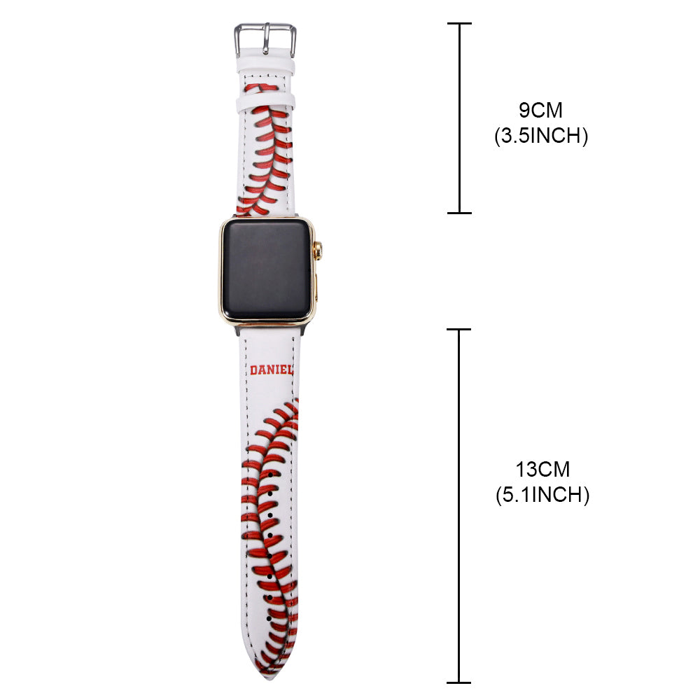 Personalisiertes Sport-Lederarmband für Apple Watch